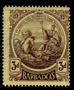 BARBADOS GV SG186, 3d purple/yellow, NH MINT. Cat £15.