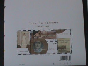 BELGIUM- 2004 FERNAND KHNOPFF 1858-1921 MNH S/S-VF WE SHIP TO WORLDWIDE.