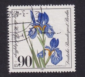 Germany  Berlin #9NB185 used  1981 flowers endangered species 90pf