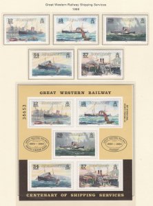 Guernsey # 411-515, 415a, Great Western Railway Shipping Centennial, Mint NH,1/2