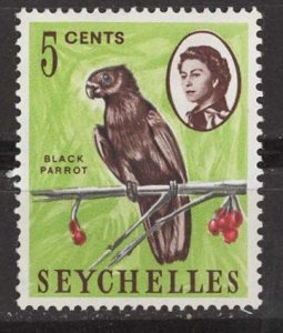 Seychelles # 198a   Black Parrot - reissue  (1) Mint NH