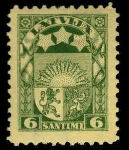 Latvia Scott 141 MH* coat of arms stamp