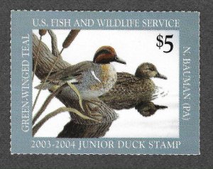 Duck Stamp #JDS11 2003 - US Junior Duck Stamp - Mint OG NH