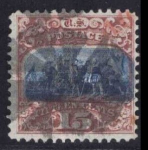 US STAMPS #119 15c PICTORIAL USED $190 LOT #78791-7