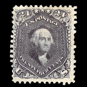 WCstamps:U.S. Scott #78 / 24c Lilac, Fine, Mint OGh, 2018 PSE Cert / CV $2,750