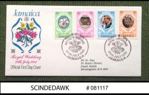 JAMAICA - 1981 ROYAL WEDDING OF PRINCE CHARLES AND LADY DIANA - 4V - FDC