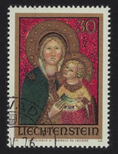 Liechtenstein 'Madonna' by da Foligno Christmas 1973 CTO SC#542 SG#586 MI#595