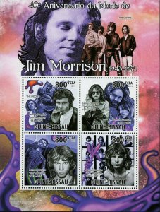 Jim Morrison Stamp The Doors Band James Douglas S/S MNH #5278-5281