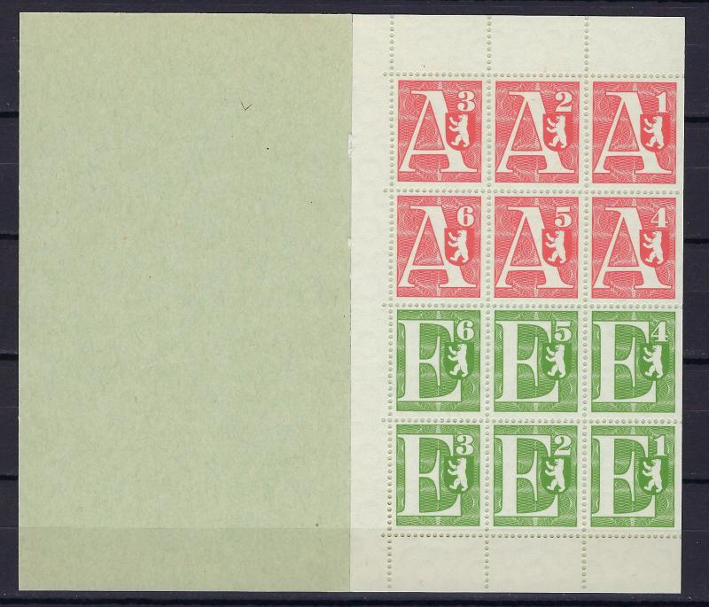 Germany Berlin Michel # PZ1, mint nh, package stamps booklet