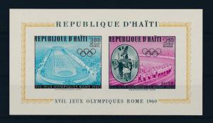 [19598] Haiti 1960 Olympic Games Rome Stadiums Sheet MNH