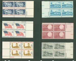 United States #1128/1145 Mint (NH) Plate Block