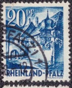 Germany -French Occupation Rheinland-Pfalz 1947 -  6N7 Used