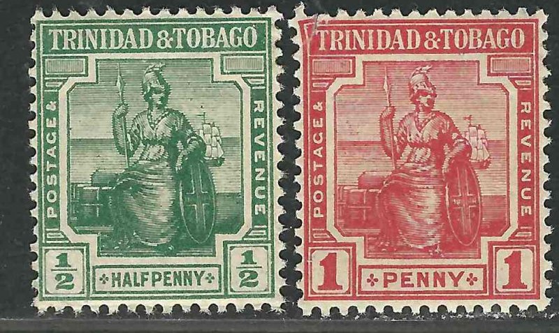 Trinidad & Tobago 97-99 SG 146-47 MLH F/VF 1909 SCV $25.00