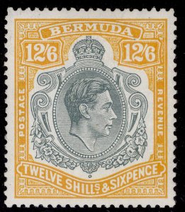 BERMUDA GVI SG120e, 12s 6d grey & pale orange, M MINT. Cat £100.