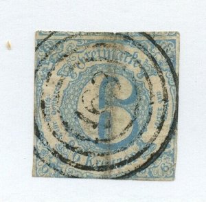 ?#54 Thurin & Taxis faults but nice cancel,   see scan Cat $45 Stamp