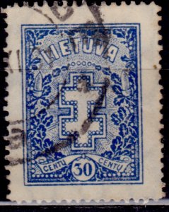 Lithuania - Lietuva 1930, Double-barred Cross, 30c, sc#217, used