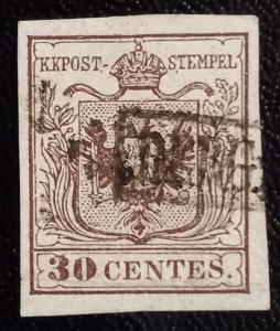 Austria Lombardy Venetia Scott #5 Used (30c) (1850):