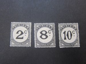 Trinidad & Tobago 1947 Sc J9,12,13 MH