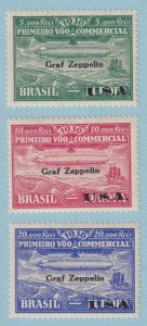 BRAZIL 4CL8 - 4CL10  ZEPPELIN AIRMAILS SET  MINT NEVER HINGED OG ** V972