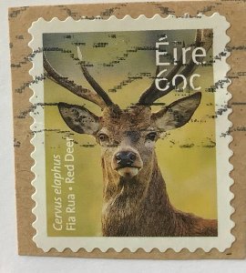 Ireland 2013 Scott 1992 used on paper - 60c,  Wildlife, Red deer