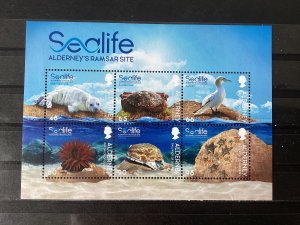 Alderney - Postfris / MNH - Sheet Sea Life 2020