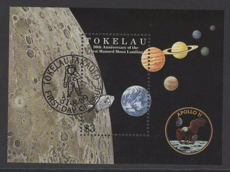 TOKELAU ISLANDS SGMS301 1999 MOON LANDING FINE USED