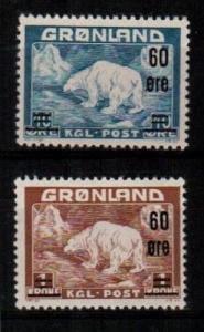 Greenland Scott 39-40 Mint hinged (Catalog Value $76.00)