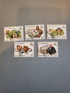 Stamps Guernsey Scott #385-9 used