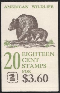 SC#BK137 18¢ Wildlife Booklet: Plate #9 (1981) MNH