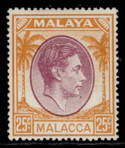 MALAYSIA - Malacca GVI SG12, 25c purple & orange, M MINT.