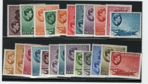 Seychelles #125 - #148 Very fine Mint Original Gum Hinged Set