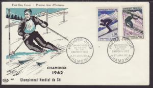 France 1019-1020 Skiing 1962 U/A FDC