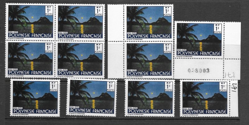 Fr. Polynesia 438, 438a, 438b  MNH x 1-11 ea.,. vf see desc. 2020 CV$126.00