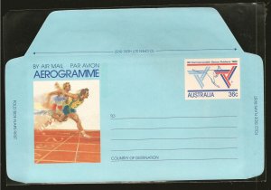 Australia XII Commonwealth Game Brisbane 1982 36 Cent Aerogramme MNH