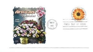 5680 African Daisies, Global Forever, Panda Cachets FDC