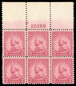 United States, 1910-30 #689 Cat$25, 1930 2c Von Steuben, plate block of six, ...