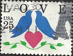 # 2440 USED LOVE STAMP 2 DOVES