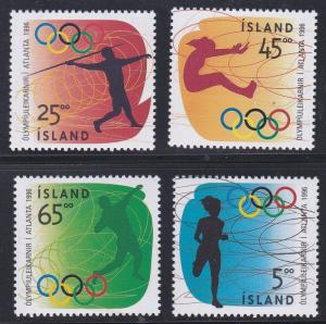 Iceland # 824-827, Atlanta Summer Olympics  Mint NH, 1/2 Cat