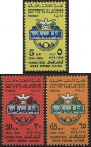 Sharjah 97-99 (mh set of 3) Arab Postal Union (1964)