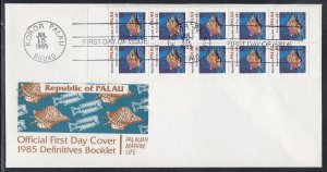 Palau Scott 75a FDC - 1985 Marine Life Issue