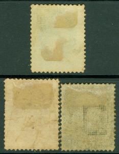 EDW1949SELL : USA 1870-71 Scott #134-36 Used. Small faults. Catalog $322.00.