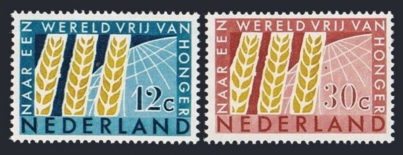 Netherlands 413-414,MNH.Michel 791-792. FAO 1963.Freedom from Hunger campaign.