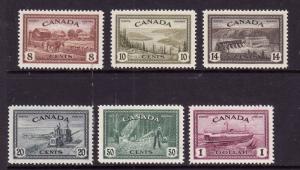 Canada-Sc#268-73-Unused KGVI Peace set-OG NH-1946-