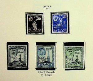 QATAR Sc 42-6 NH ISSUE OF 1964 - OVERPRINTS - (AO23)