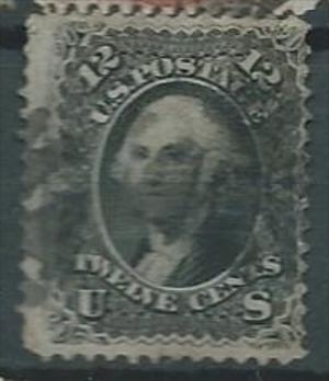 USA 1861-62 NEW DESINGS P. 12 Washington 12c USED SC 69 YV 23a MI  SG 65