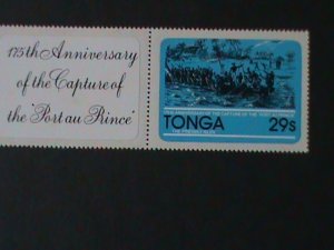 ​TONGA-1981-SC#497-175TH ANNIV: CAPTURE OF PORTAU PRINCE-MNH-WITH TAP VF