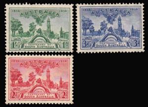 Australia Scott 159-161 Mint never hinged.