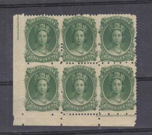 NOVA SCOTIA  # 11 MNH WITH PART INSCRIPTION TINY GUM SMUDGE ON 2 CAT VALUE $240+