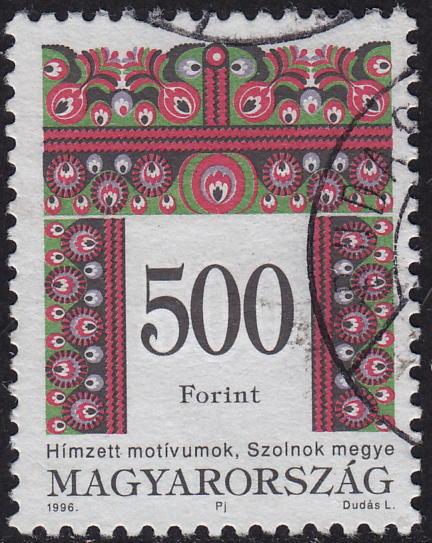 Hungary - 1996 - Scott #3478 - used - Folk Design