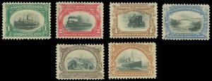 US Scott #294-#299, Most Mint-NG, #296 Regummed, #299 Hinged, SCV $381.00! (SK)